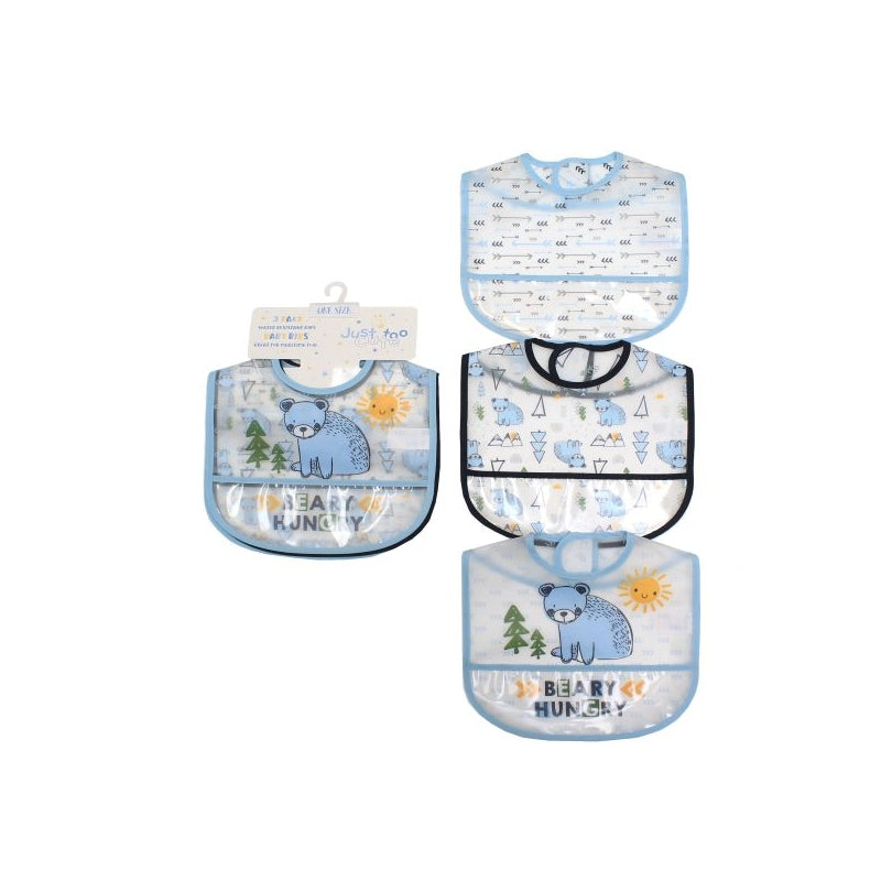 Various designs - waterproof bib (pack of 3)