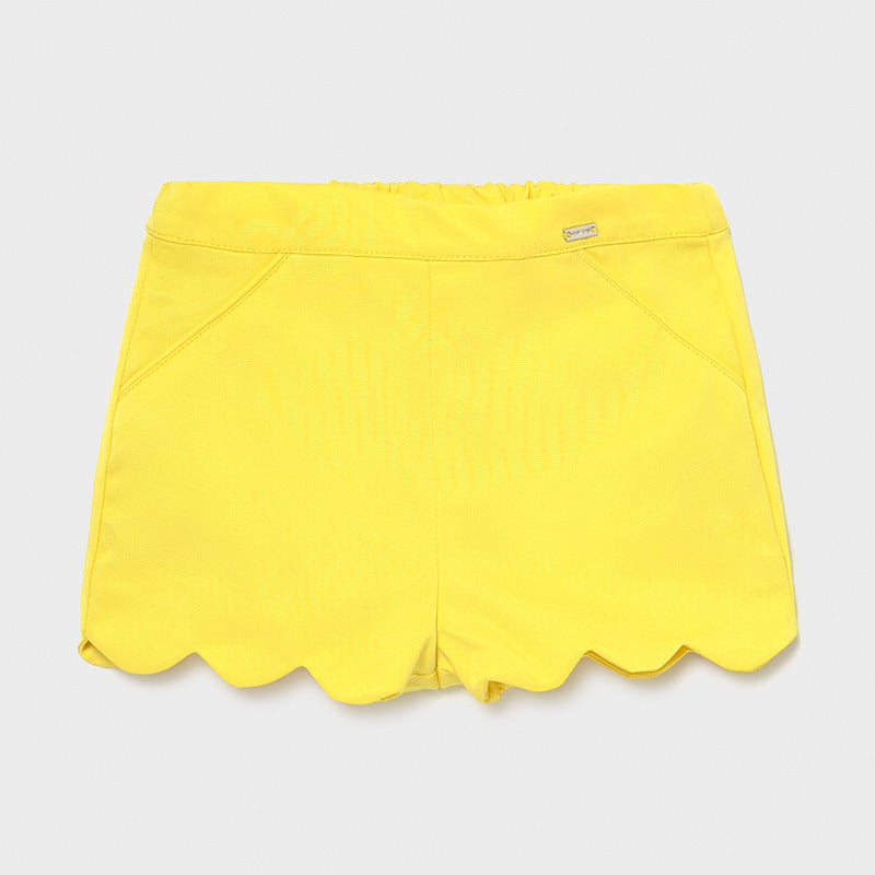 Mayoral Yellow Scalloped Edge Shorts