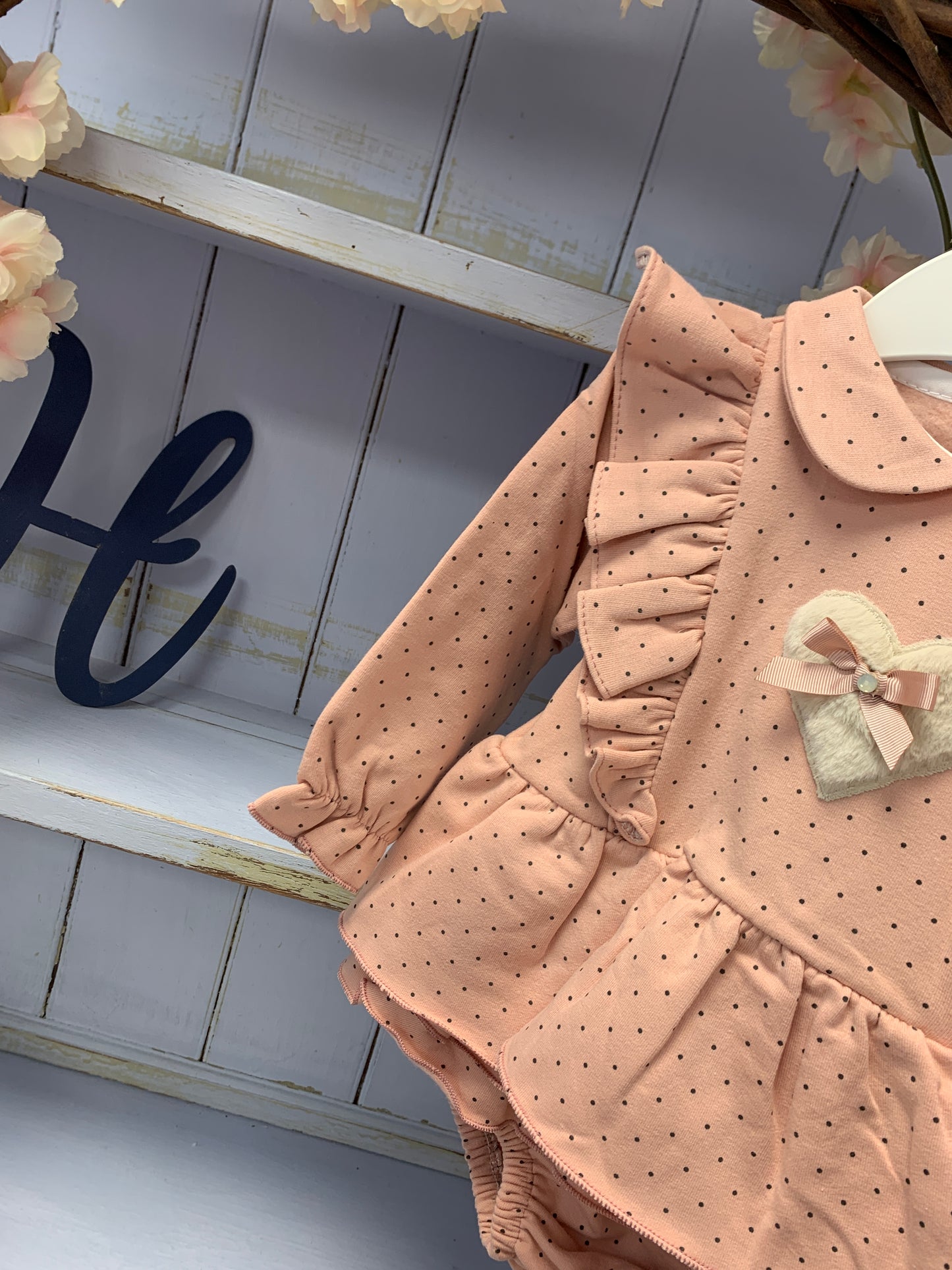 Valentina Spanish Luxury Dusky Heart Spotted Dress