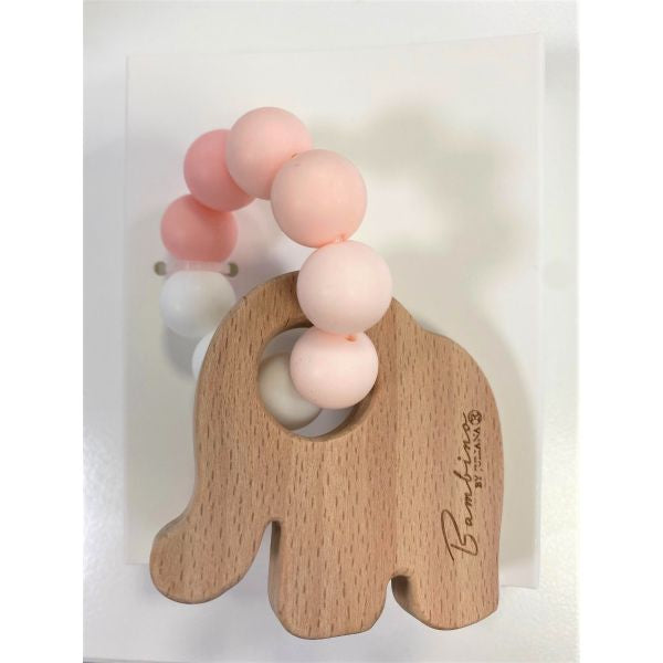 Boxed Silicone & Wood Teether