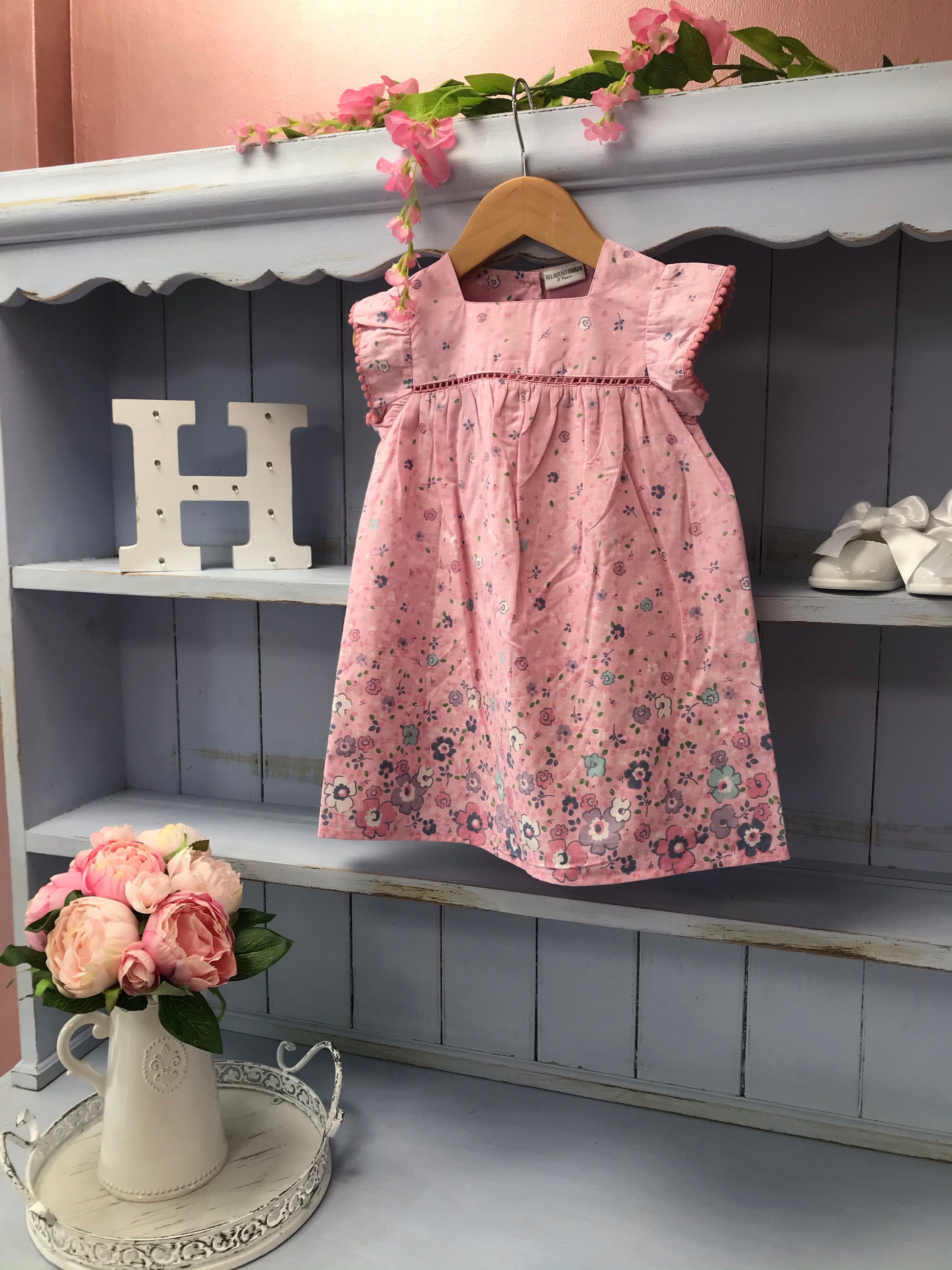 24M Florrie Bigger Girl Pink Flower Dress - Hetty's Baby Boutique