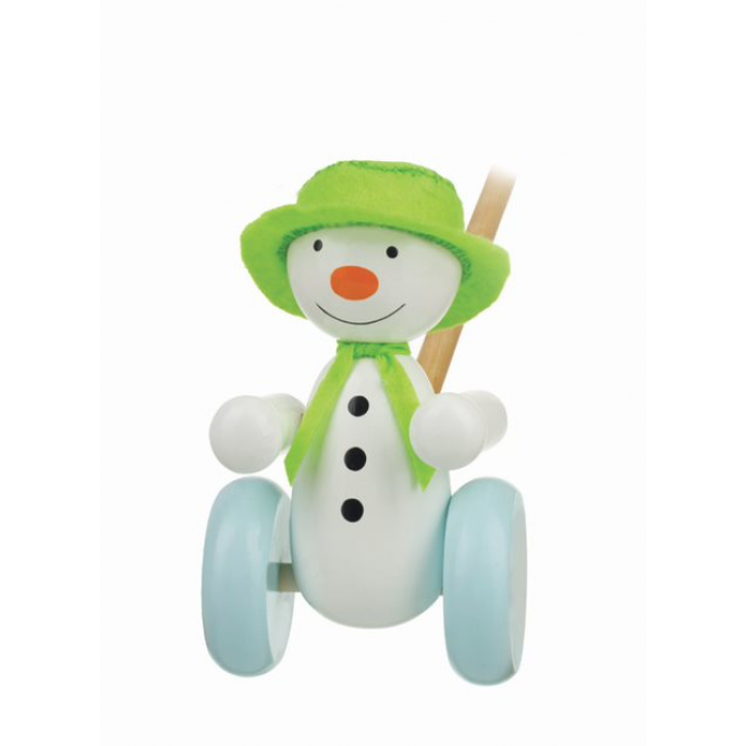 Wooden Snowman and the Dog Push Along - Hetty's Baby Boutique