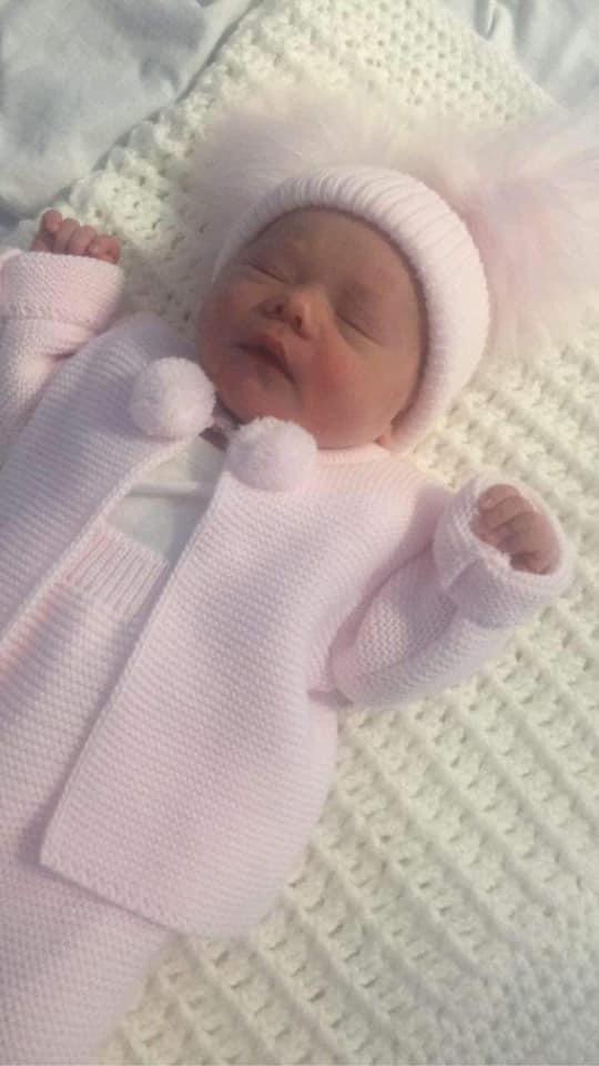 Dandelion Charley Baby Pink Pom Pom Knitted Pram Suit