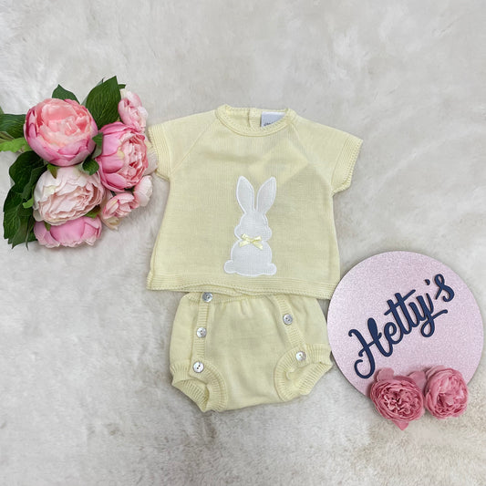 Dandelion Lemon Bunny Knitted Two Piece