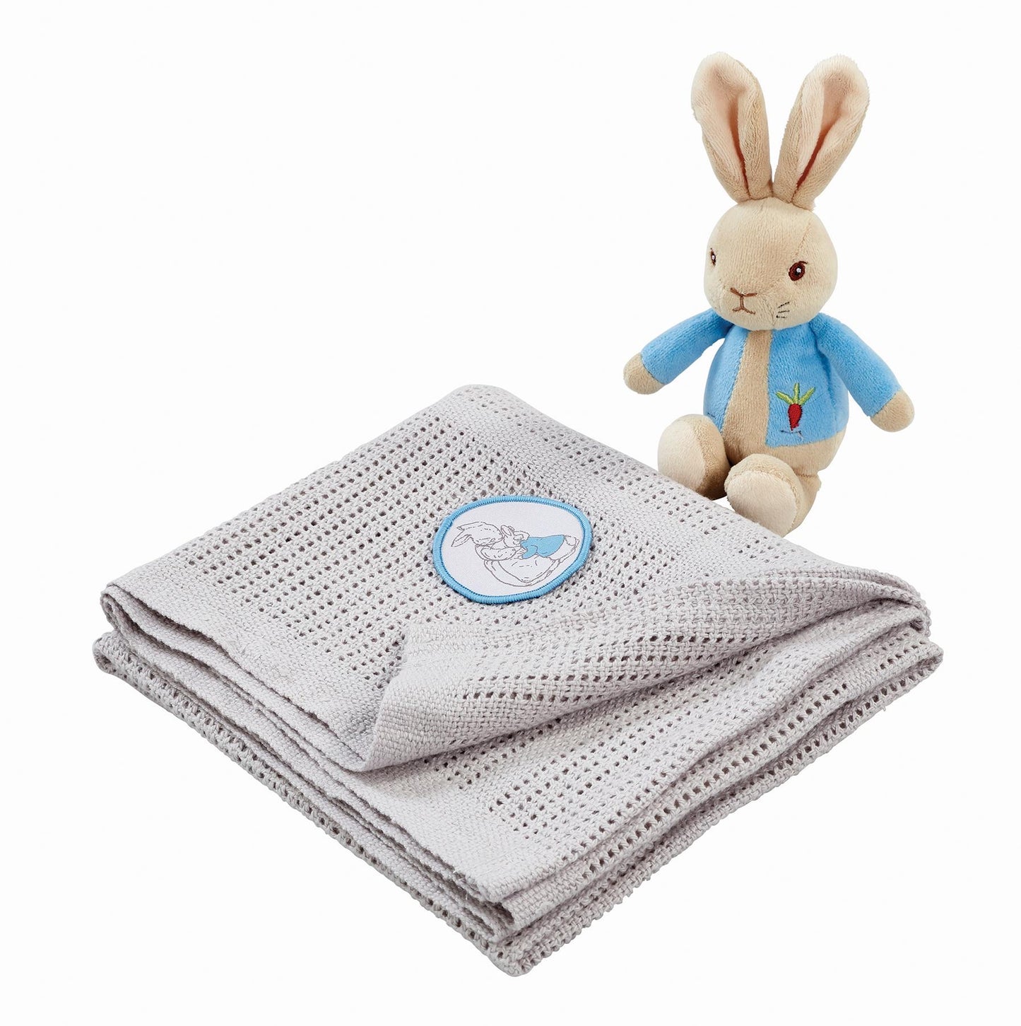 Peter Rabbit Grey Blanket and Toy Set