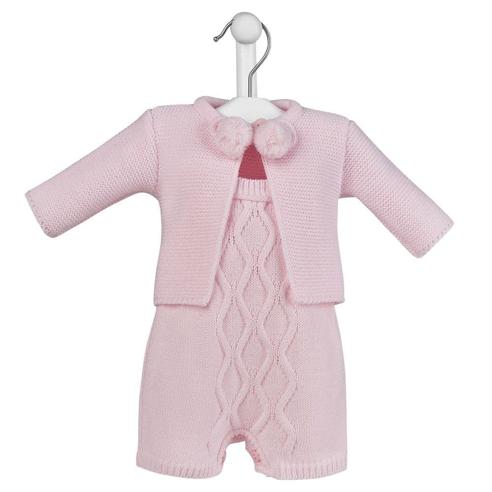 Marlowe Pink Knitted romper and Jacket