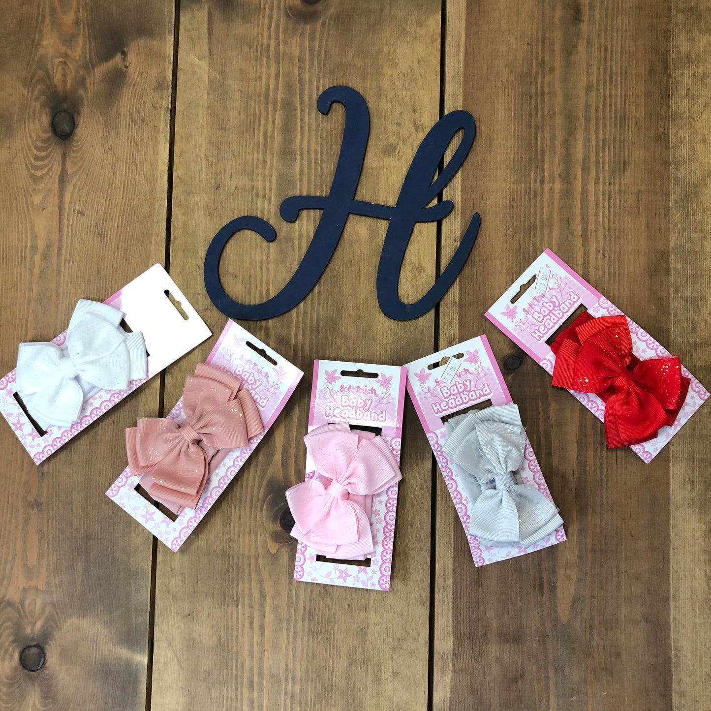 Sparkly Bow Headband -Various colours