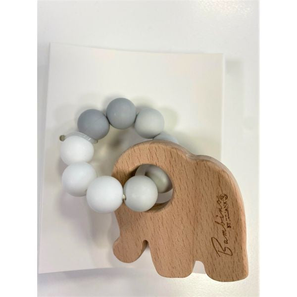 Boxed Silicone & Wood Teether