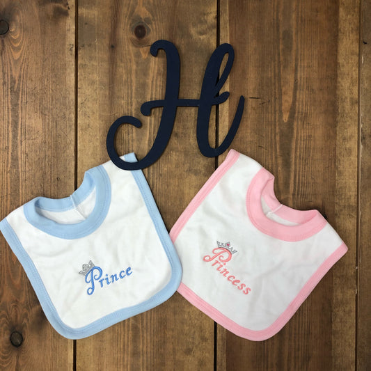 Prince & Princess Bibs - Hetty's Baby Boutique