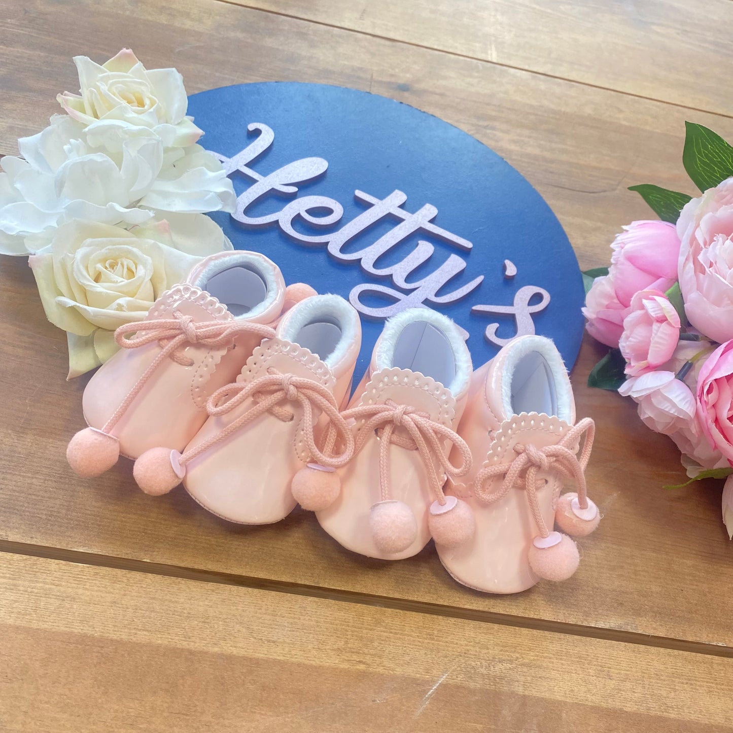 Joe Pink Pom Pom Booties