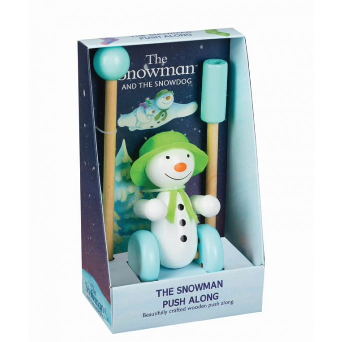 Wooden Snowman and the Dog Push Along - Hetty's Baby Boutique