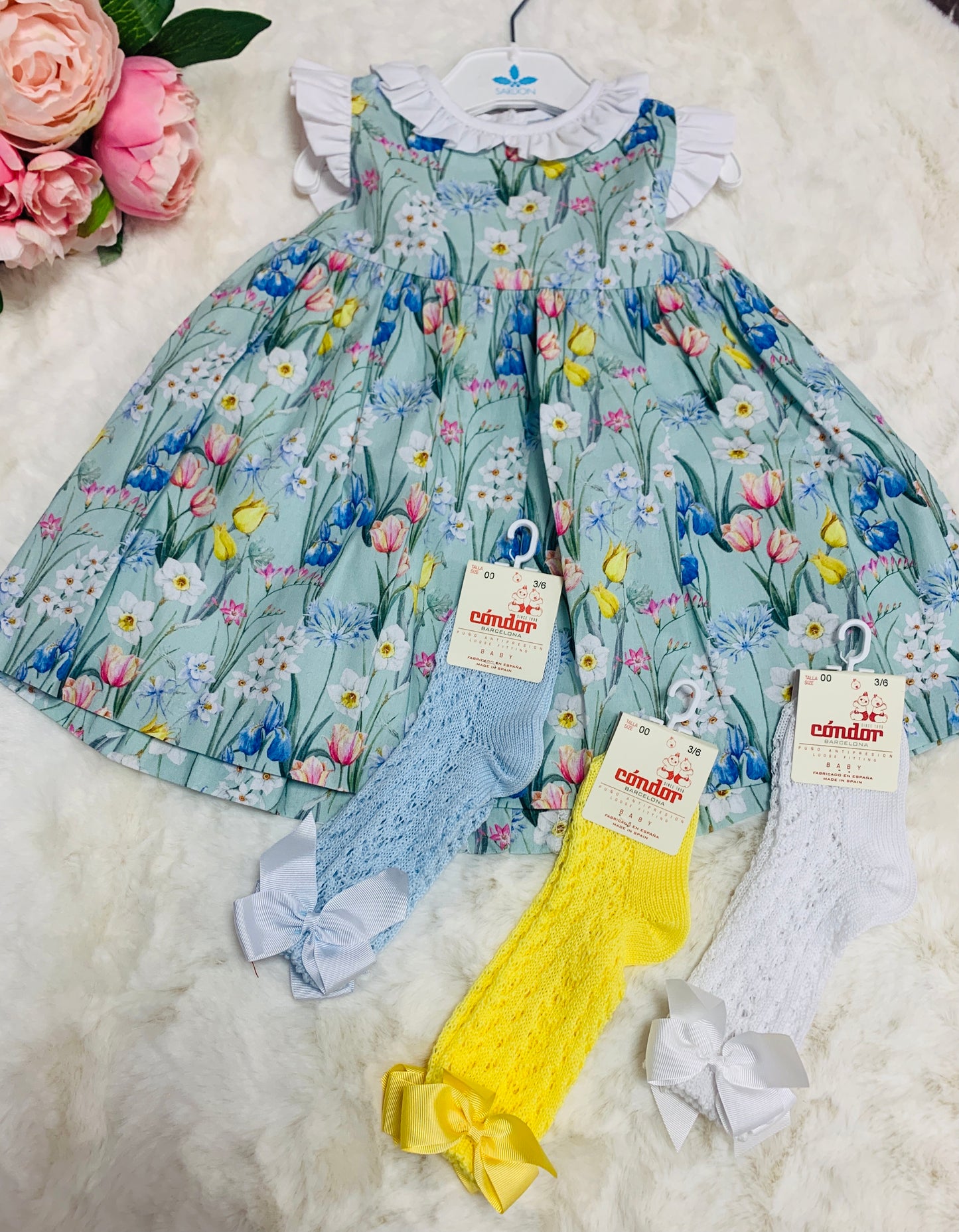 Sardon "Meadow" dress with bow detail