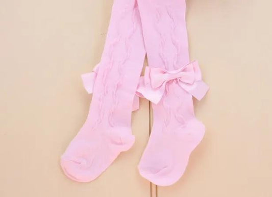 PEX Grazia Bow Tights - White, Pink or Ivory