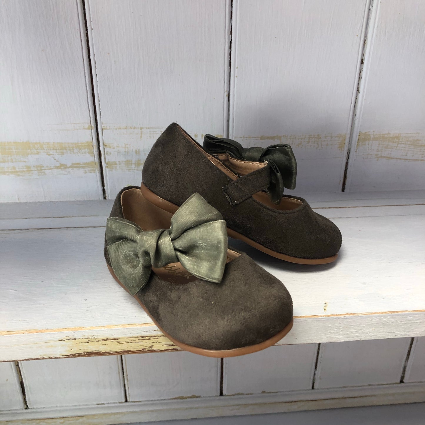 Grey Side Bow Shoes