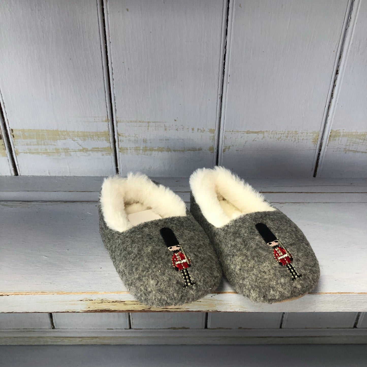 Grey Soldier Slippers