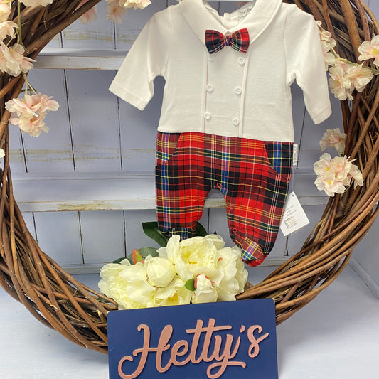 Tartan Dickie Bow All In One