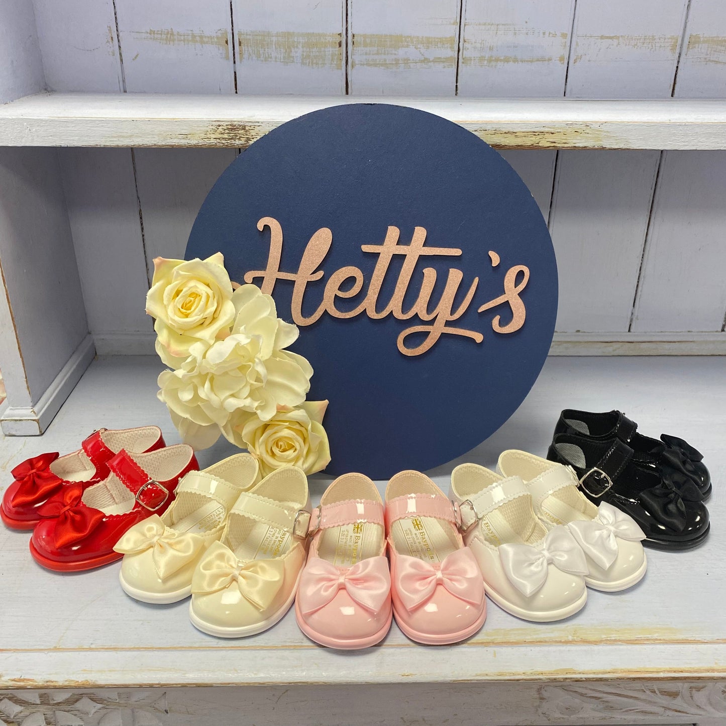 “Candy” Hard Sole Small Bow Shoes - Hetty's Baby Boutique