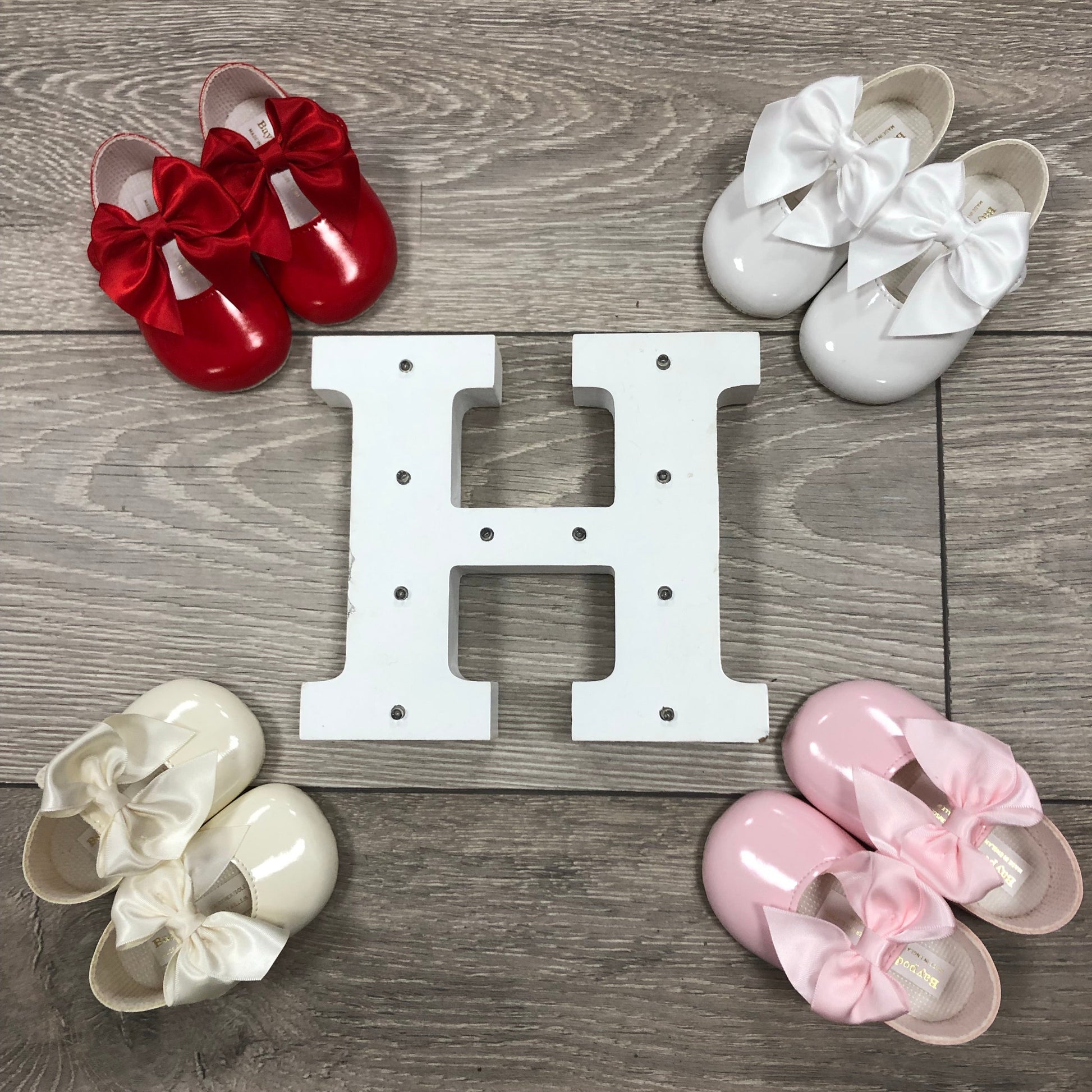 "Amelia" Soft Sole Bow Shoes - Hetty's Baby Boutique