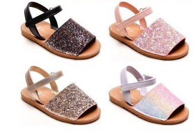 Glitter Girls Sandals - Pink, Gold & Rainbow