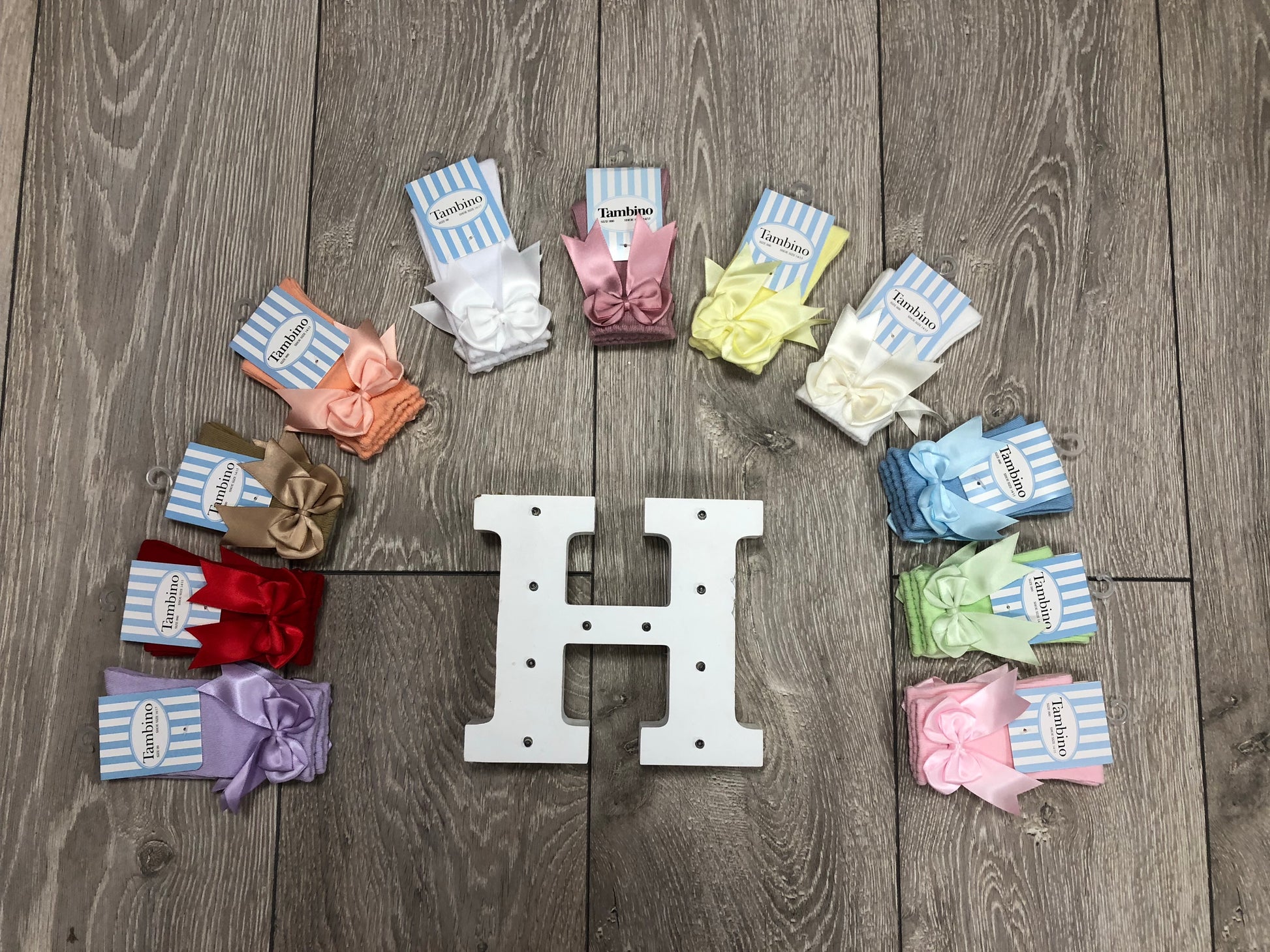 Tambino Knee High Bow Socks - Hetty's Baby Boutique