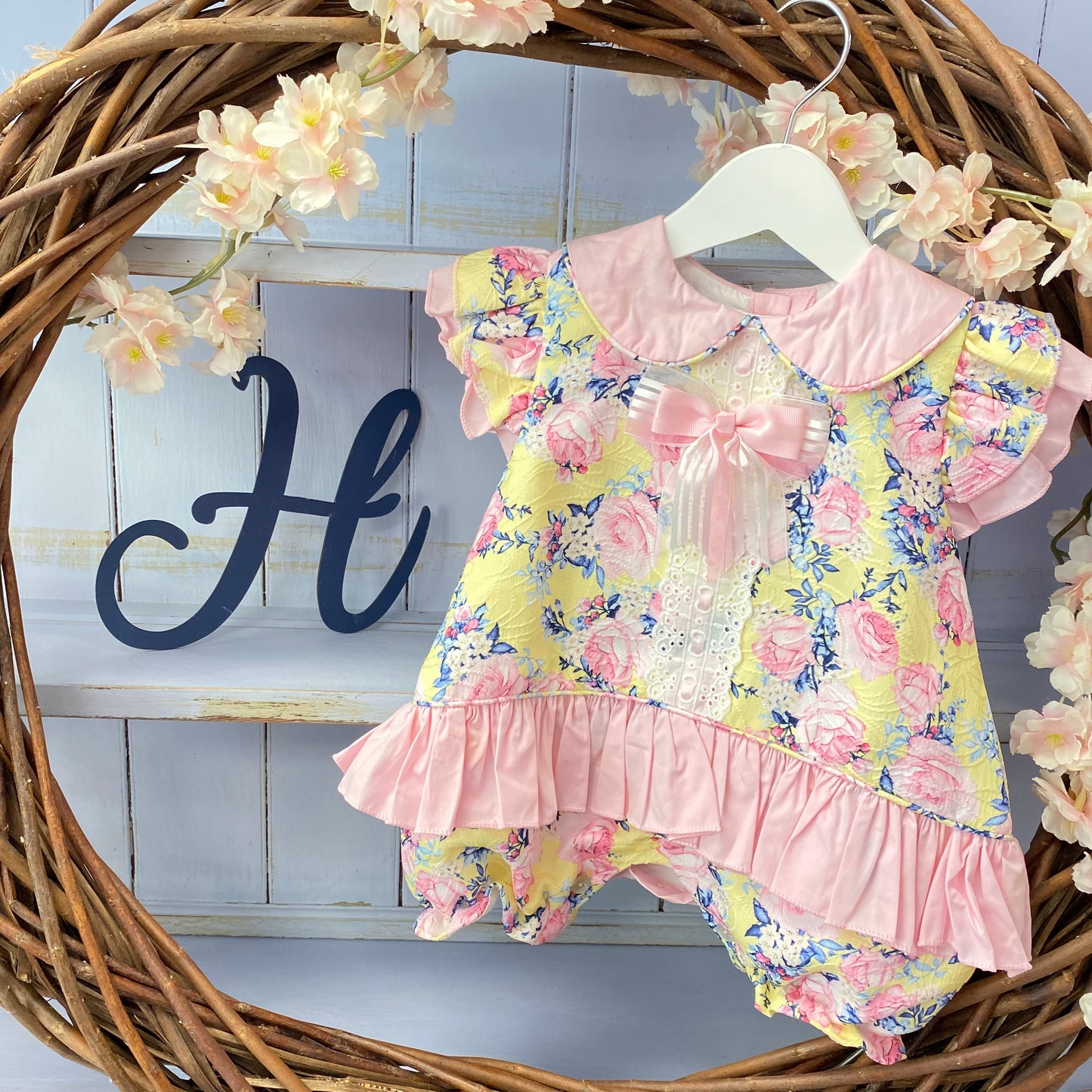 Pink Floral Beau Kid Romper