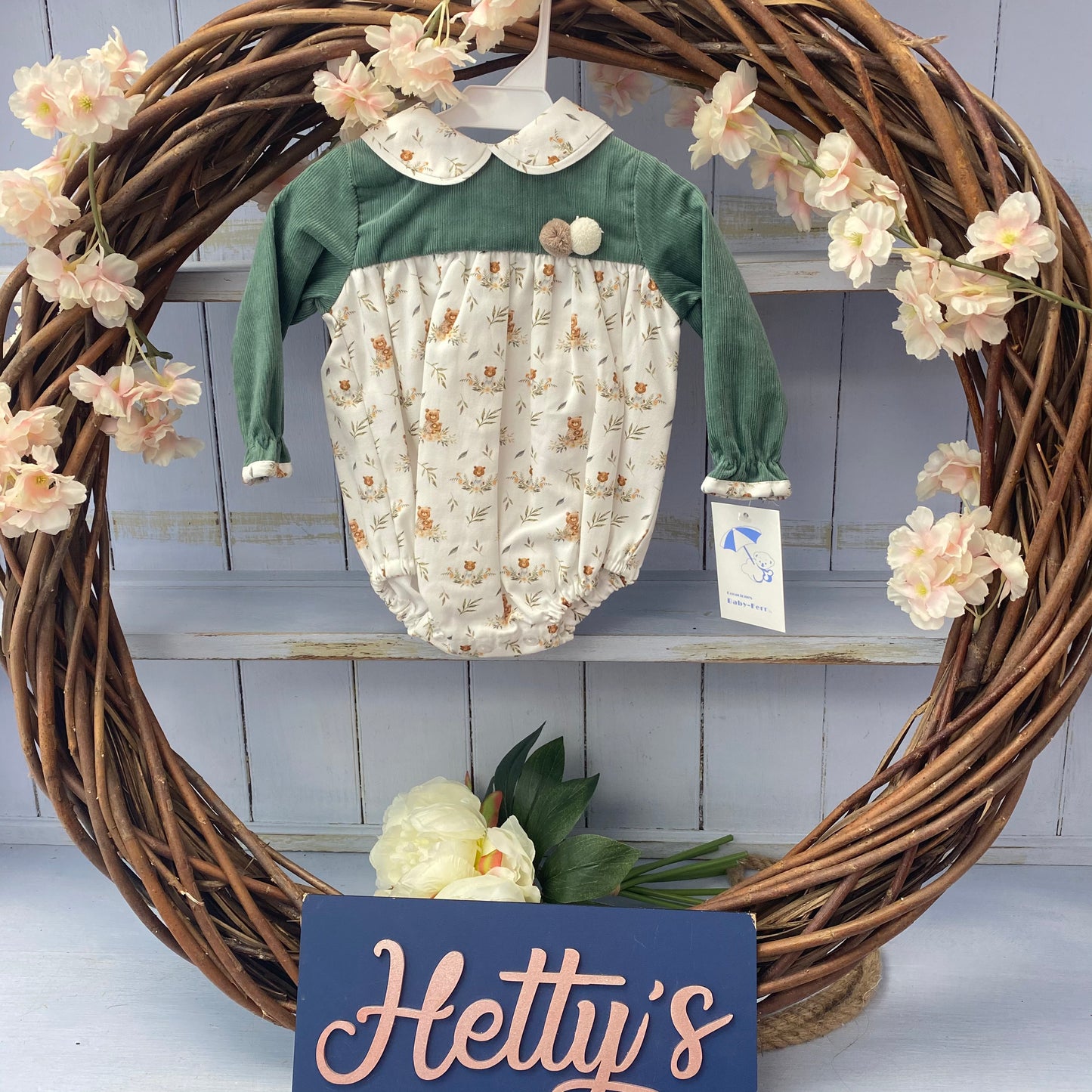 Green Bear Romper