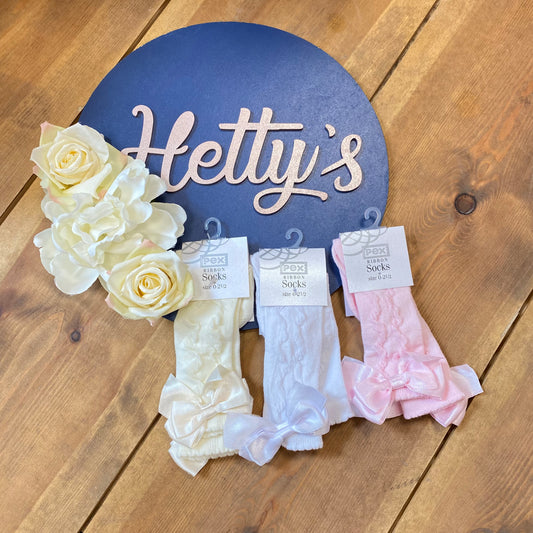 Pex Boutique Ribbon Bow Socks - Hetty's Baby Boutique
