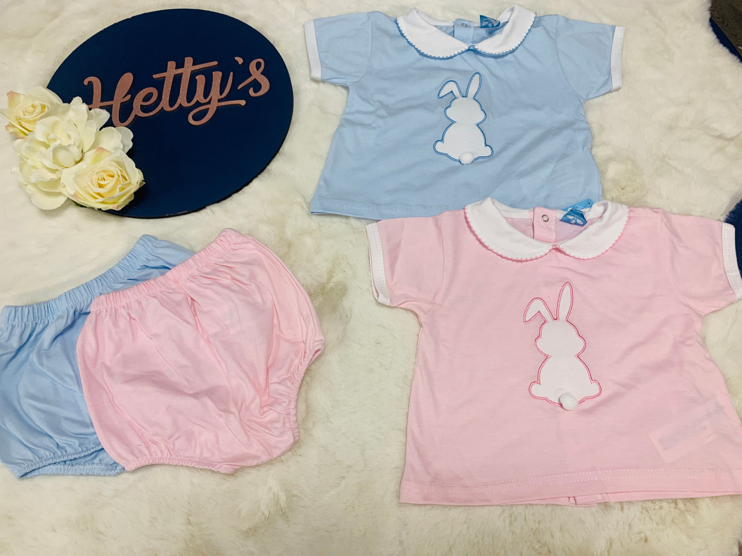 “Bobo” Bunny pink & blue Sardon sets