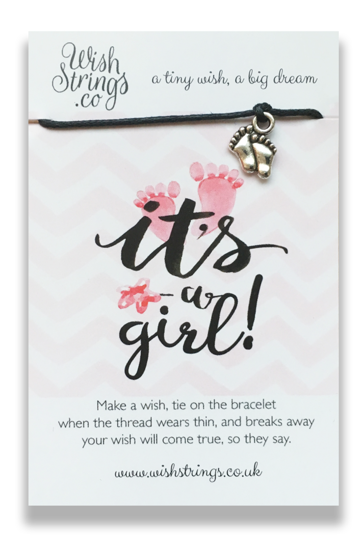 Its Girl Wish String Bracelet - Hetty's Baby Boutique