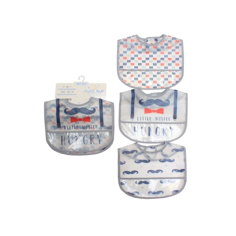 Various designs - waterproof bib (pack of 3)