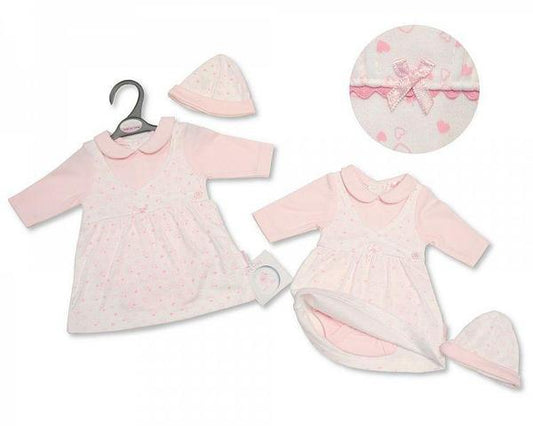Tiny Baby Dress Set & Hat - Hetty's Baby Boutique