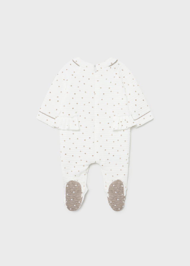 Mayoral Luxury Padded Teddy Frilly All In One