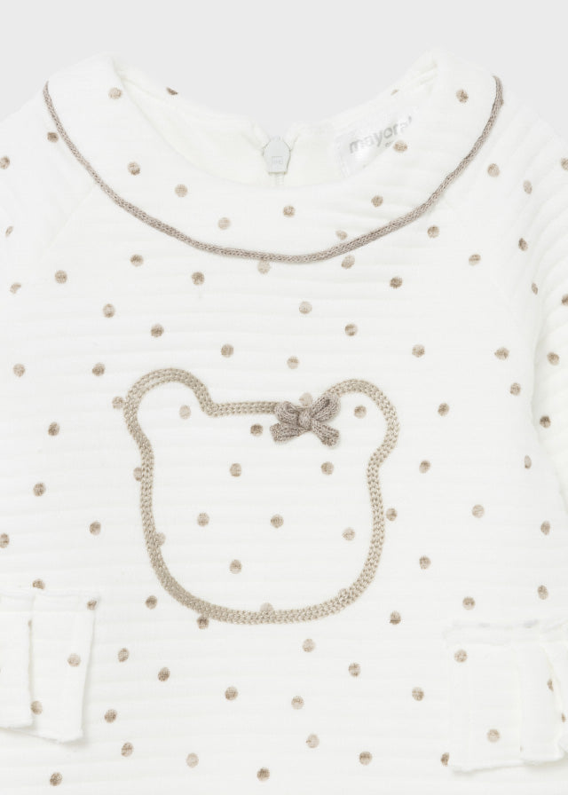 Mayoral Luxury Padded Teddy Frilly All In One