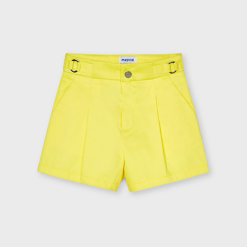 Mayoral Yellow Satin Pocket Shorts