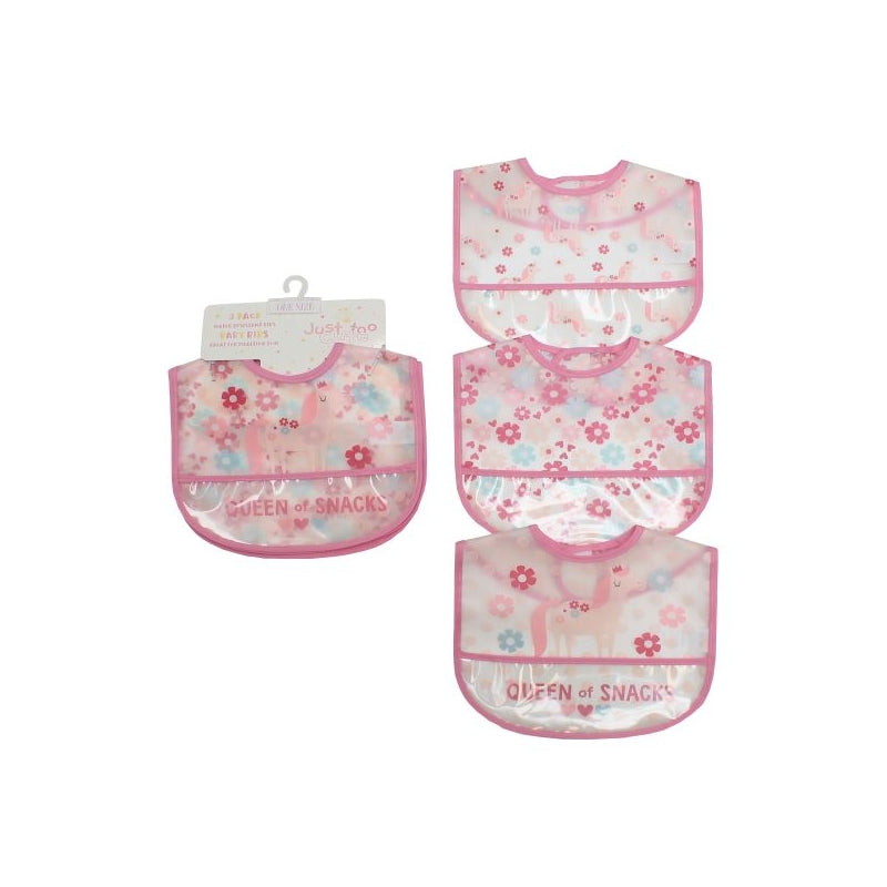 Various designs - waterproof bib (pack of 3)
