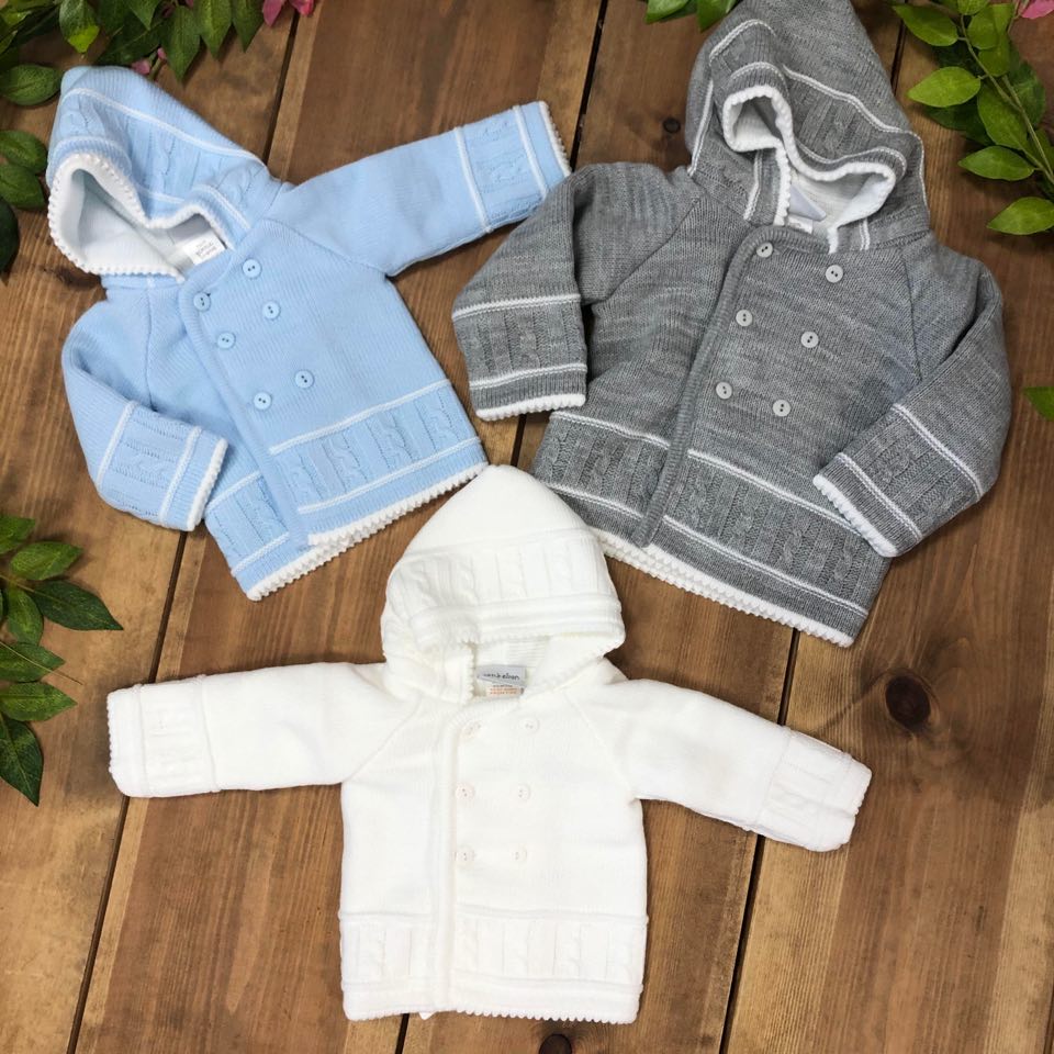 "Taylor" Thick Knitted Pram Coat - Hetty's Baby Boutique